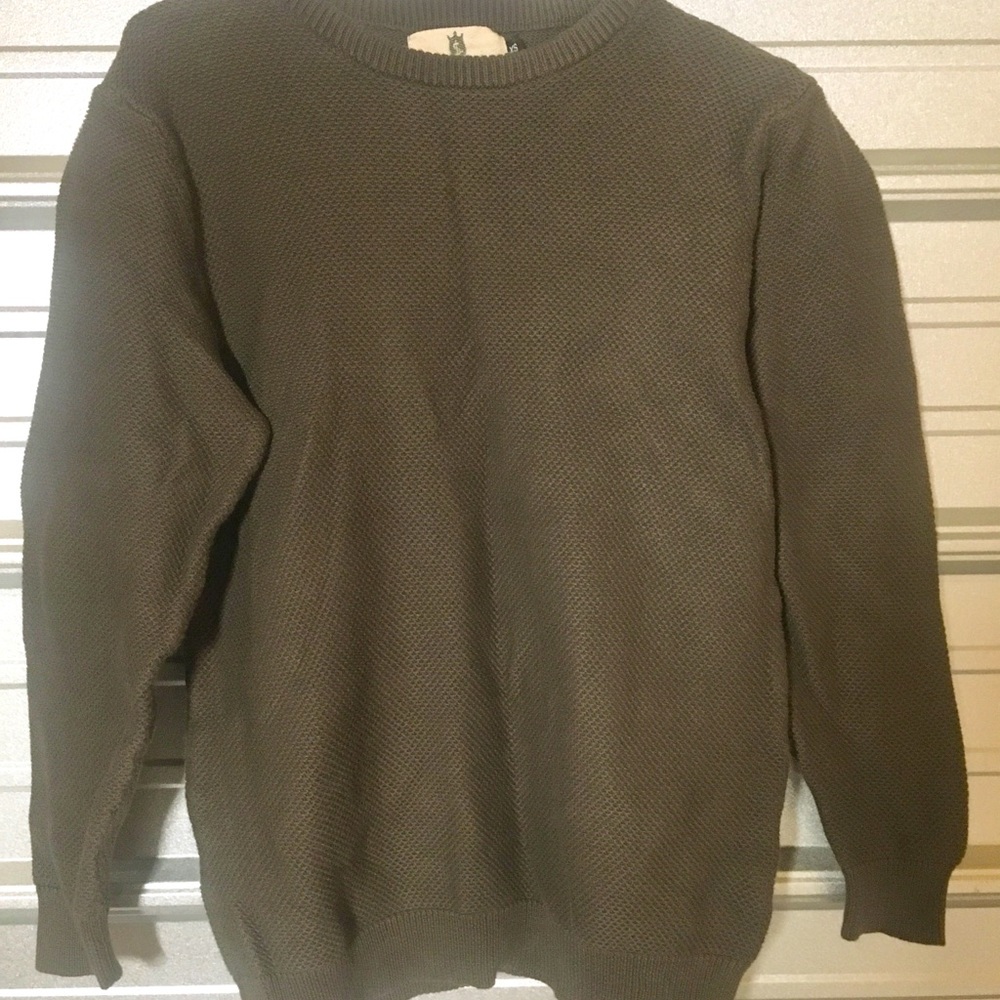 Muted green sweater